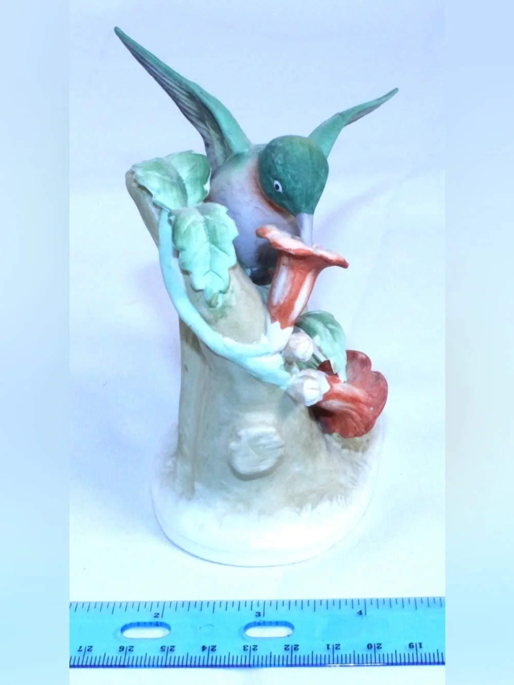 Vintage LEFTON Hand-painted Porcelain Hummingbird Figurine Model KW465